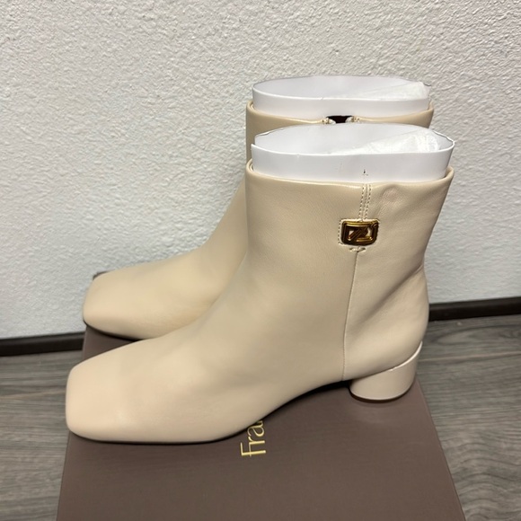 Franco Sarto Noah Bootie In White Leather - Picture 6 of 8